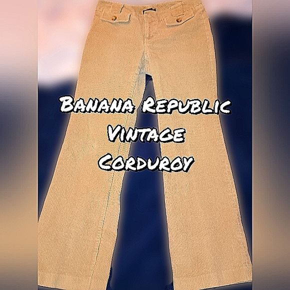 Y2K-2000s Banana Republic Corduroy Flare Pants - Picture 1 of 8